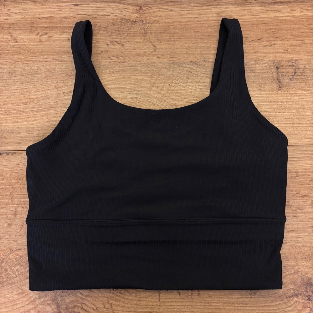 NWOT NIKE Zenvy Rib Dri-Fit Sports Bra Black Women Size XS Active Workout Gym - Picture 3 of 11